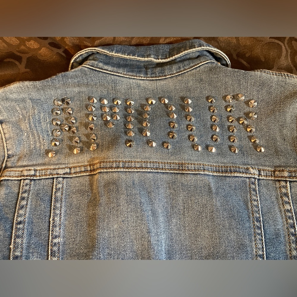 Zadig & Voltaire Women’s Small/ Kids Large studded jean jacket Amour